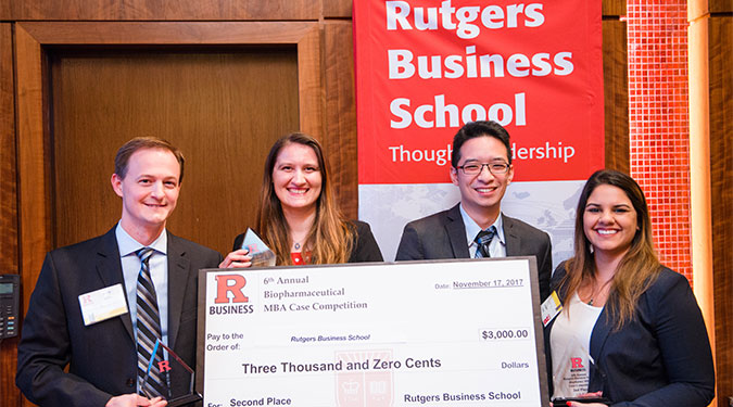 Rutgers MBA students won second place in the competition.