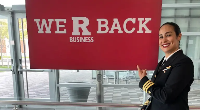 Navy Commander and Rutgers MBA alumna Evita Salles 