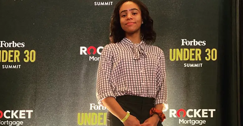 Rutgers Business School student Sophia Greene at the Forbes Under 30 Summit.