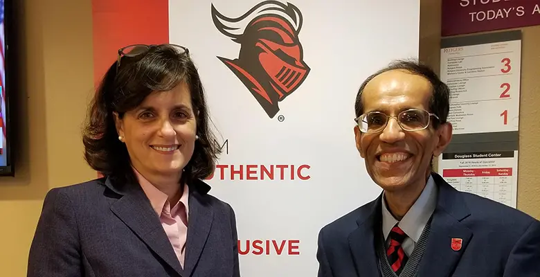 New Jersey State Treasurer Elizabeth Maher Muoio with Director Irfan Bora, Master’s Program in Governmental Accounting.