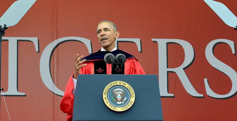 President Barack Obama spoke to the Rutgers University Class of 2016.