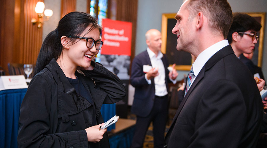 Quantitative Finance student asks question at event