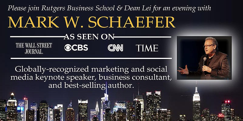 Globally recognized marketing and social media keynote speaker, business consultant, and best-selling author, Mark W. Schaefer.