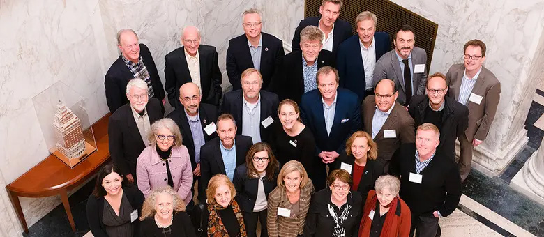 Institute for Ethical Leadership Fellows, visiting scholars, and guests posing for a photo