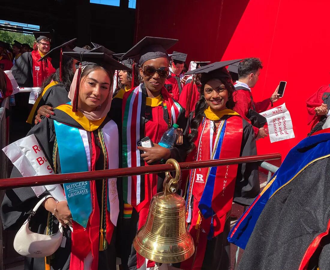 students at commencement