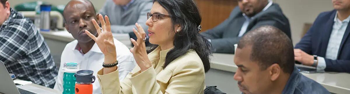 emba students in class