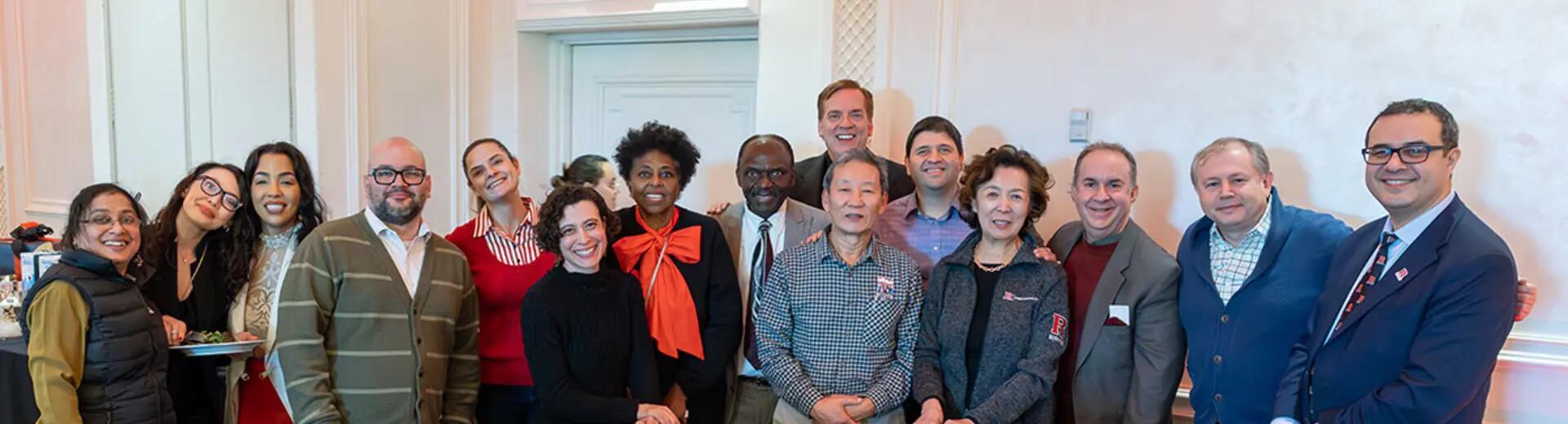 marketing department at staff holiday party