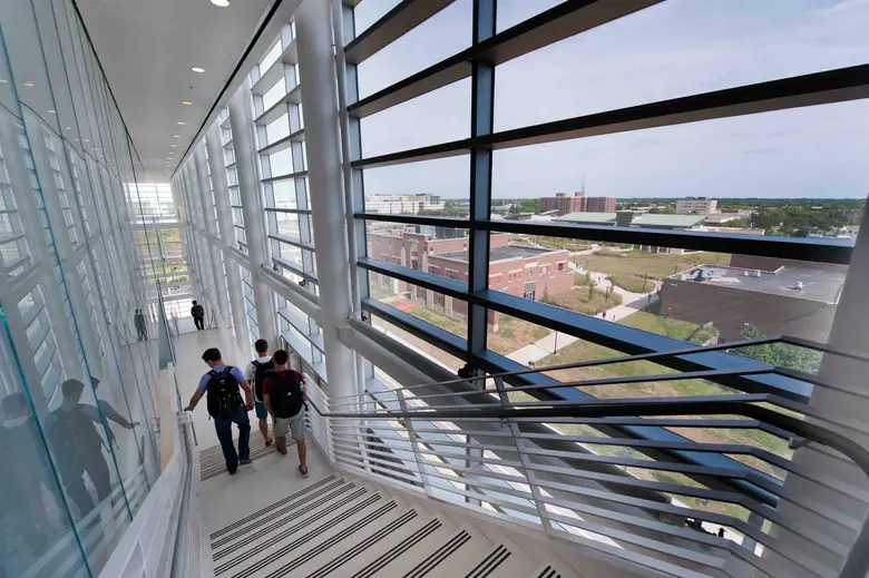 Students on Stairs