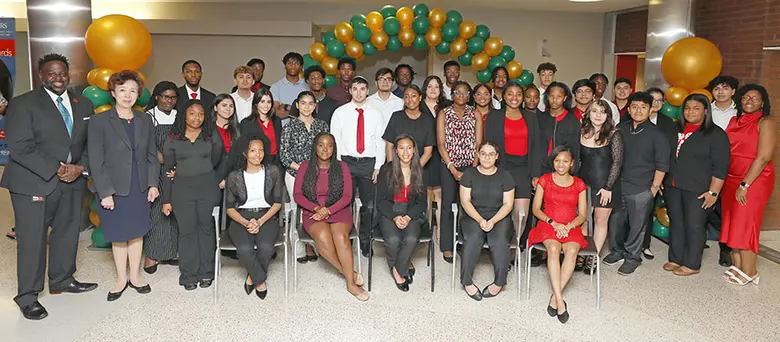 The new cohort of students coming into Rutgers Business School's Business Students in Transition at Rutgers Program.