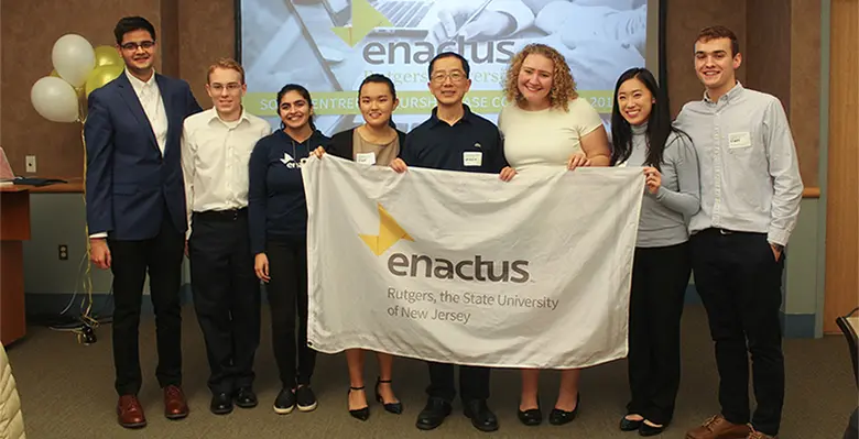 Rutgers Business School students who serve on the executive board of Enactus.