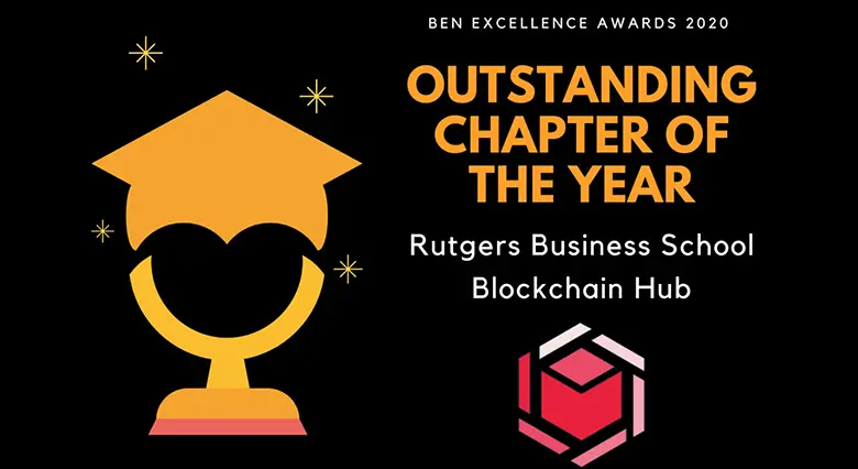 Rutgers Blockchain Hub wins Best Chapter Award from the Blockchain Education Network.