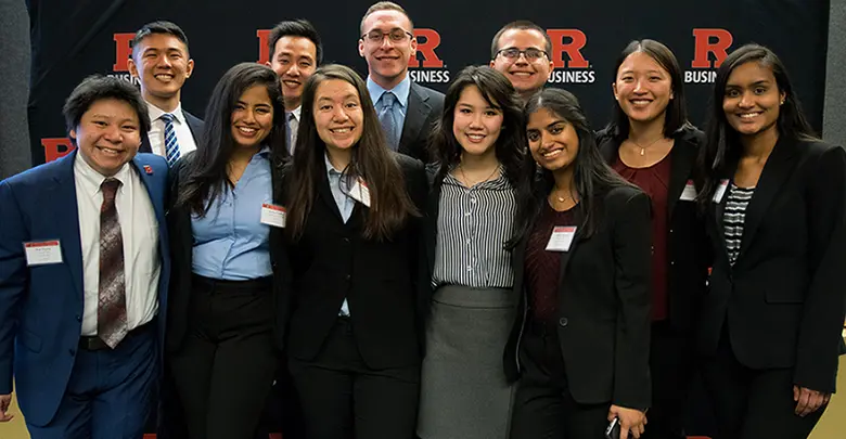 Rutgers students who lead the Phi Beta Lambda chapter on campus.