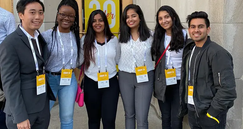 Rutgers Business School students attend Forbes Under 30 Summit in Detroit.