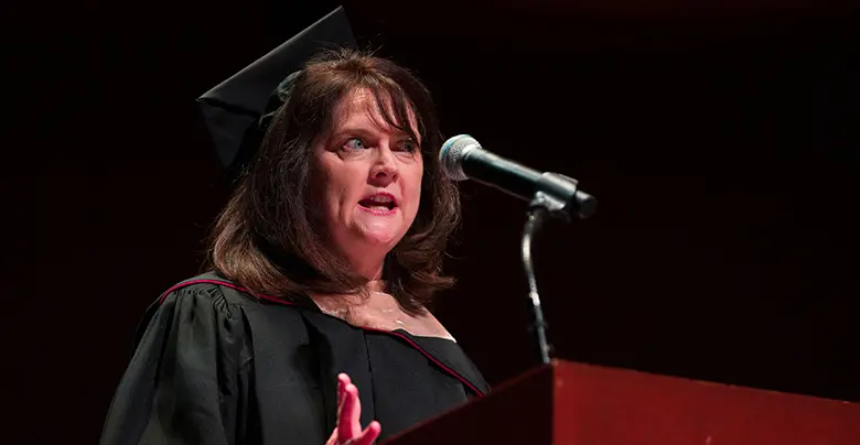 Shield McGrath, a senior managing director at investment banking advisory firm Evercore ISI, delivered the keynote address at the Rutgers Business School graduate program convocation.