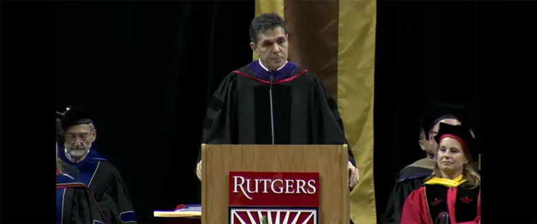 Lubetzky said that he was “very proud to be here among the Scarlet Knights, because of Rutgers’ embodiment of diversity and pluralism in American society.