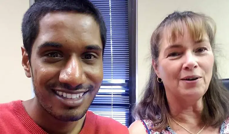 MBA student Yashwanth Dhakshana with his internship supervisor Cheryl Couch. He did a finance-oriented summer internship in Nevada with the Department of Rural Development.