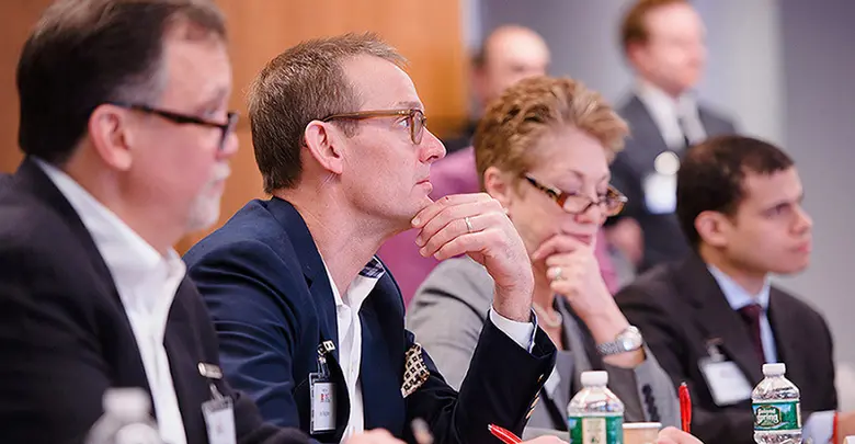 The judges at the New Jersey County College Case Competition.