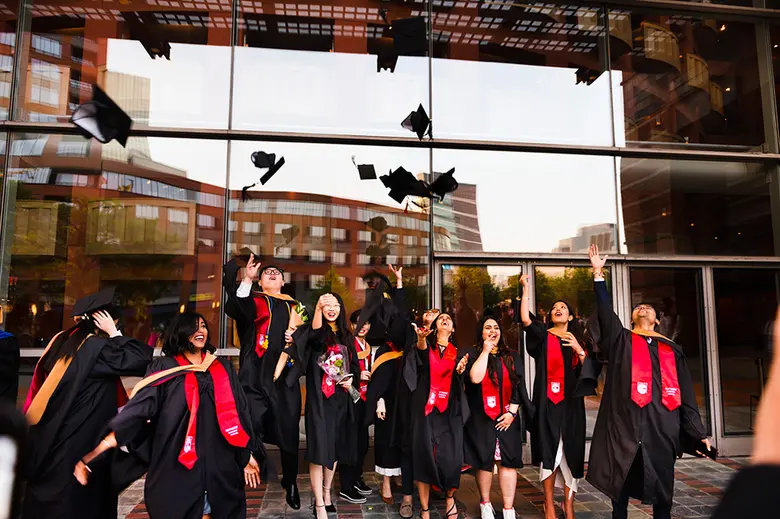 RBS Graduates celebrate outside NJPAC.