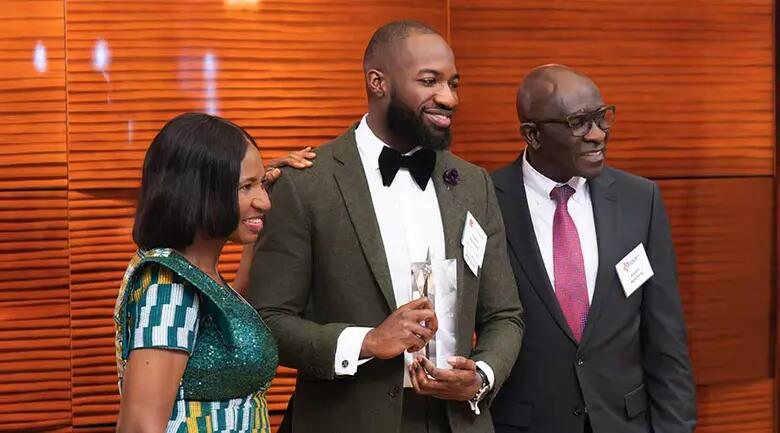 Kwaku Agyemang shared the moment and acknowledged his parents’ support.