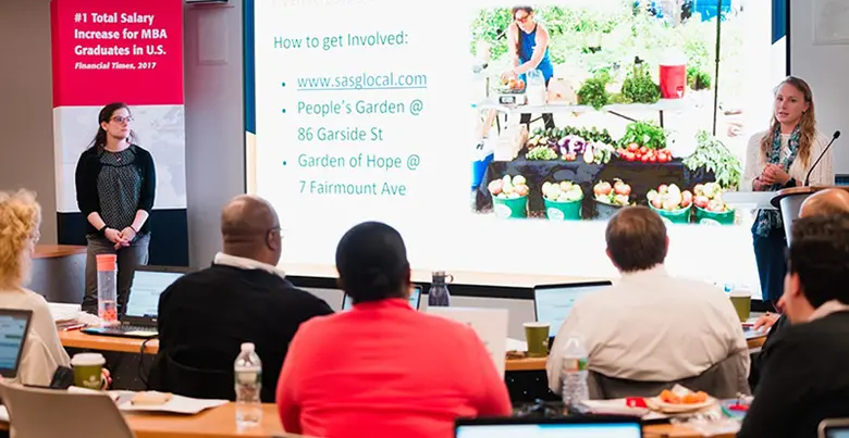 Members of the Urban Agriculture Team make their presentation.