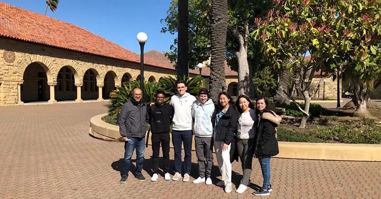 Rutgers students at Stanford during Startup Grind Conference in California last spring.