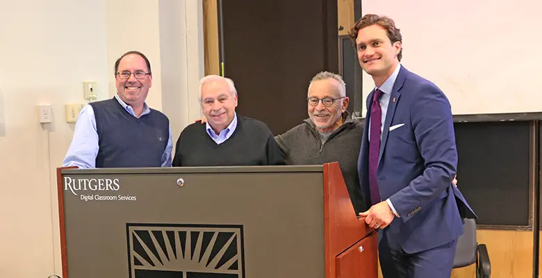 Ron Richter, Edwin Schiffer, Michael Schneider and Rich Knupp collaborated to bring the Schiffer Family Financial Literacy Program to fruition.