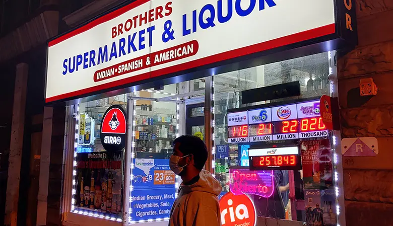 A grocery store in Harrison, home to many international students at Rutgers.