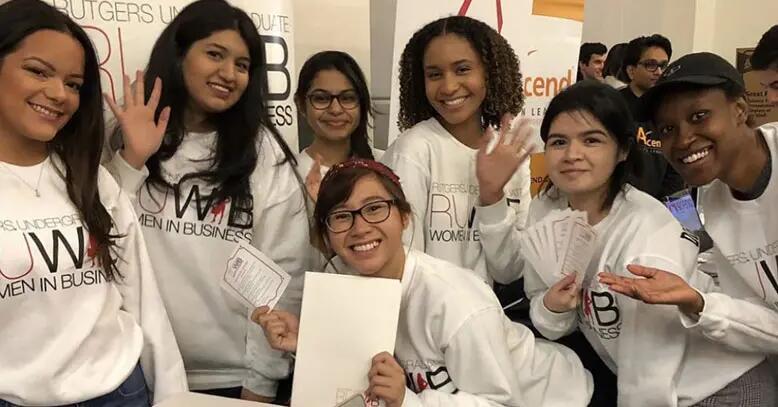 Members of Women In Business at Rutgers Business School-Newark.