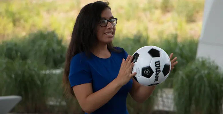 Yoselin Hernandez attended this year's camp, and became "hooked" on studying business when she goes to college.