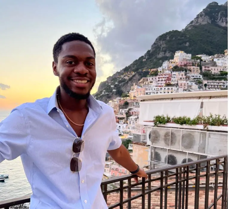 Rutgers Business School senior Zacharias Lee in Italy.