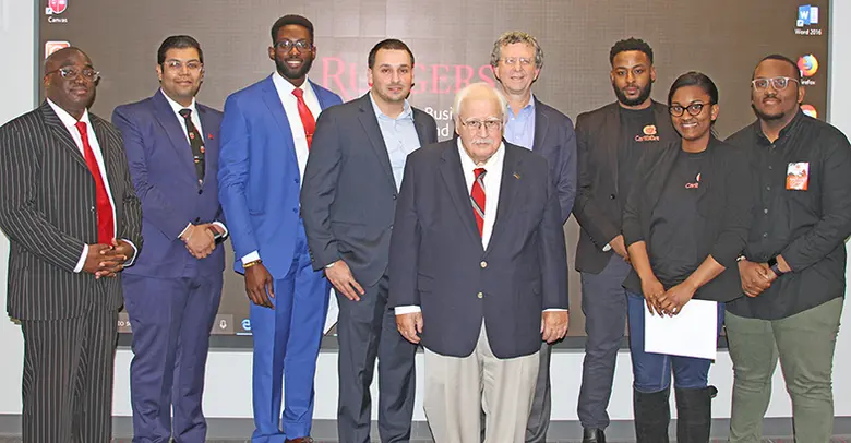 Participants in the annual Rutgers Business Plan Competition.