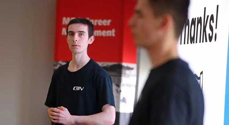 Photo shows student entrepreneurs Josh Dubler and George Mihaileanu who developed the idea for the CDN Bar.