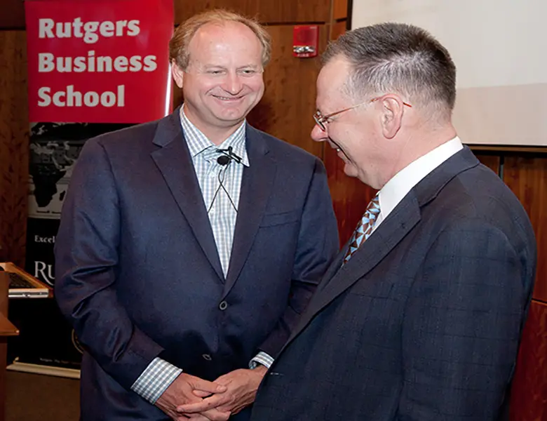 Eric Tveter after his talk during the ceo lecture series.