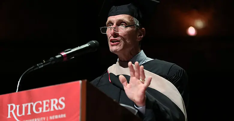 Rutgers alumnus William Federici was the 2019 graduate program convocation ceremony speaker.