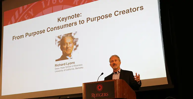 Richard Lyons, dean of Haas School of Business at the University of California-Berkeley, questioned whether academic programs instill students with a greater sense of purpose.