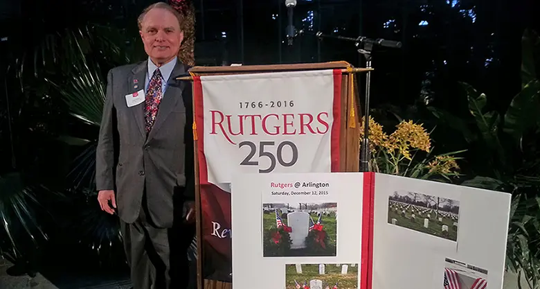 Jim Simos at the National Botanical garden in 2016 during a Washington D.C. area celebration of the university's 250th anniversary.