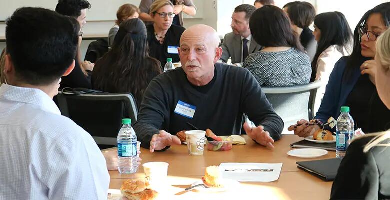 Professors as well as students attended the panel discussion among high-level marketing executives.