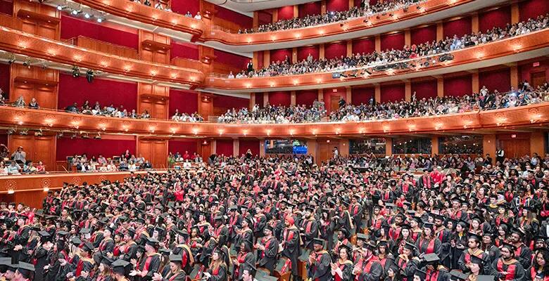 The New Jersey Performing Arts Center was filled to capacity with graduates, family, and friends.