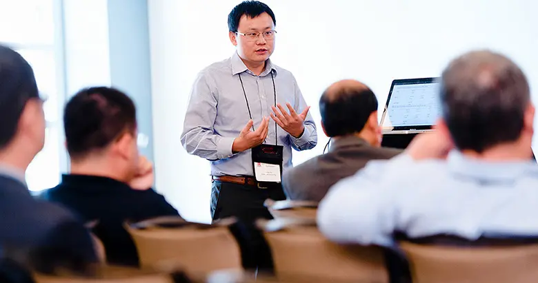 Professors from around the world participated in the academic conference at Rutgers Business School.