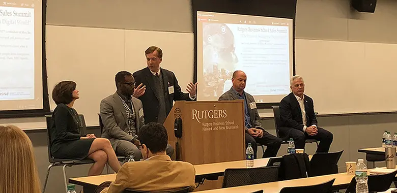 Rutgers Business School holds Sales Summit event.
