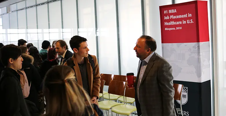 Stinziano spoke with students one-on-one after the event.