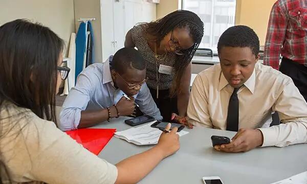 High school students at RBS summer supply chain program.