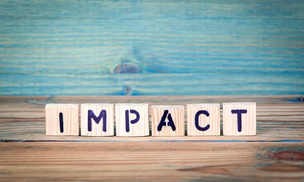 Image of the word Impact