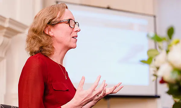 A speaker at the conference