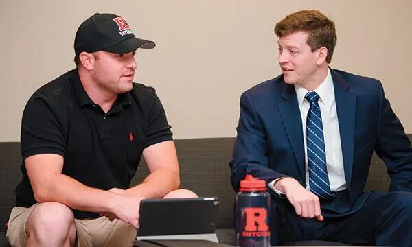 Rutgers MBA students talking