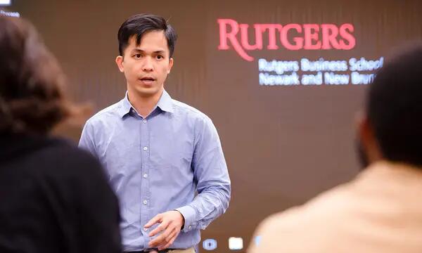 professor teaching students