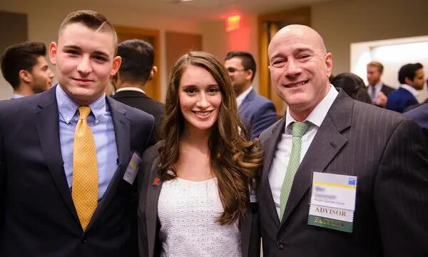 students and faculty advisor