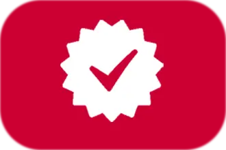 checkmark in a starburst icon