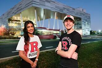 two undergrad students at 100 rock