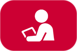 person using a tablet icon